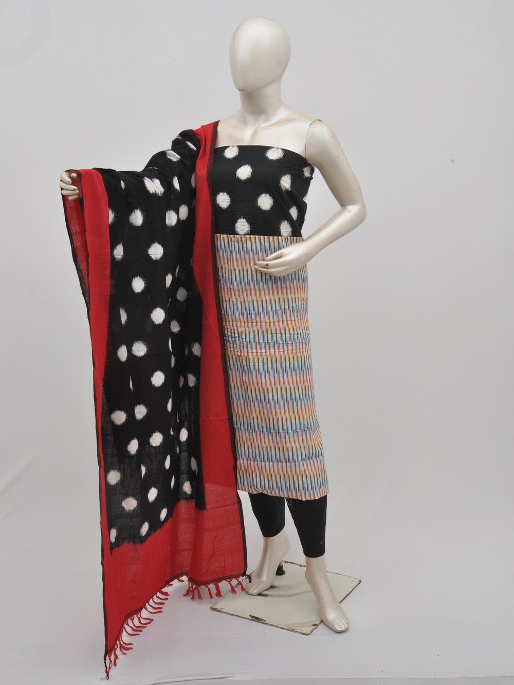 Double Ikkat Designer Dress Material [D01026030]