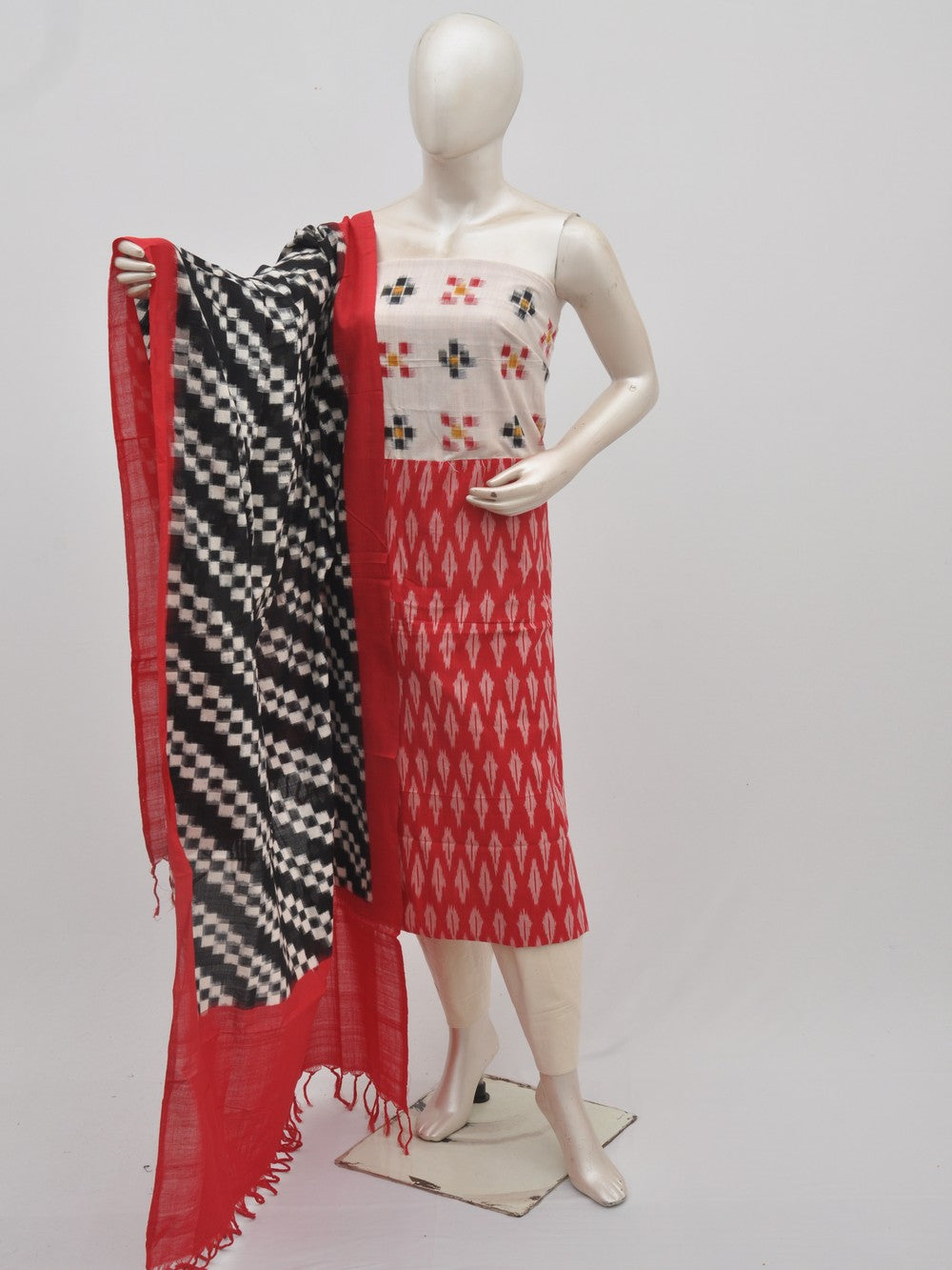 Double Ikkat Designer Dress Material [D01026041]
