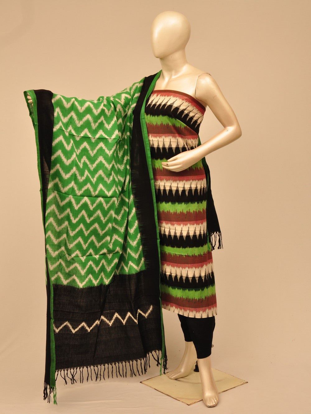 Double Ikkat Dress Material  [D70729358]