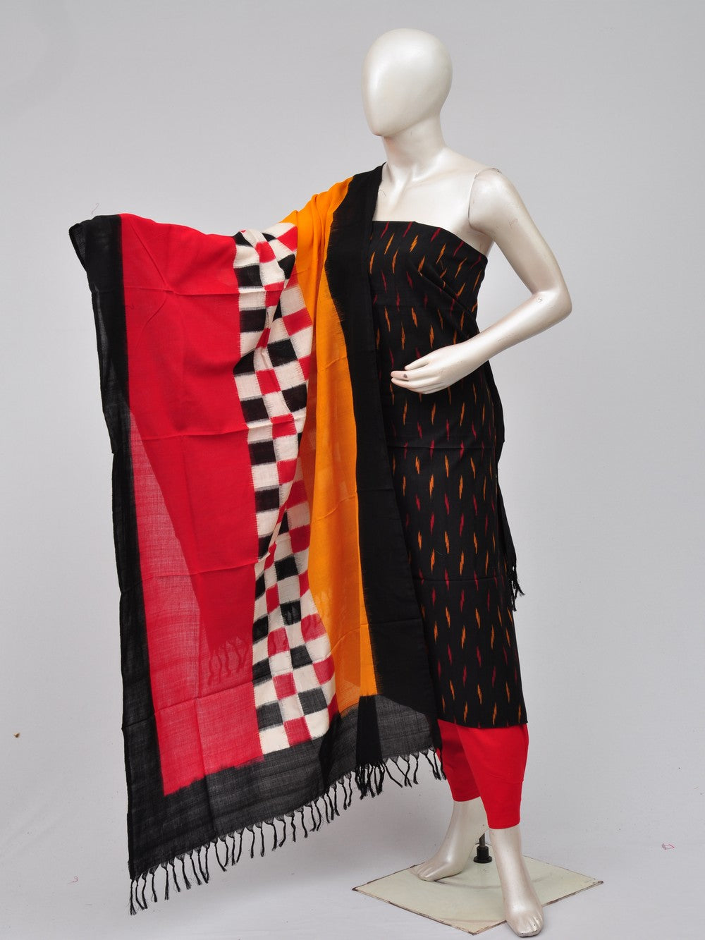 Double Ikkat Dress Material  [D70729363]