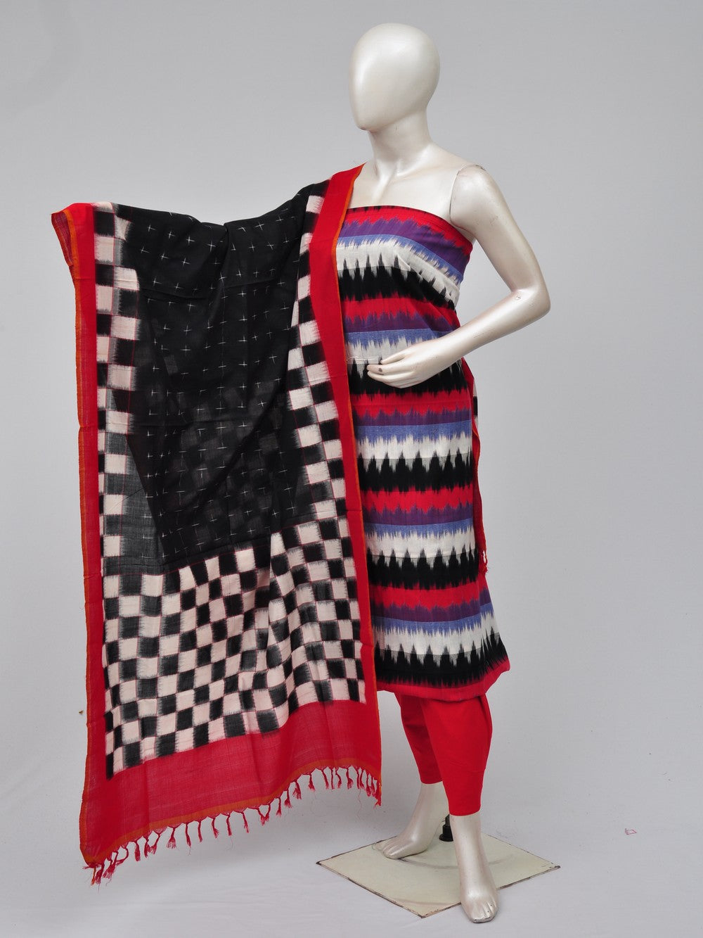 Double Ikkat Dress Material   [D70729376]