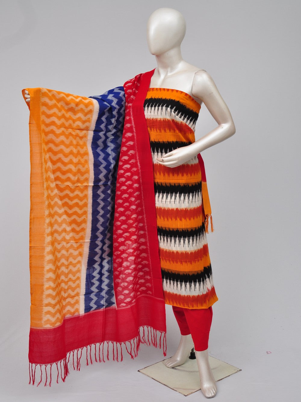Double Ikkat Dress Material   [D70729377]