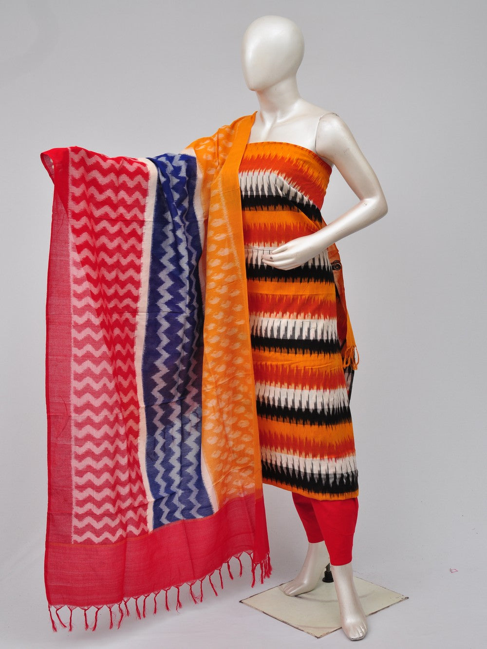 Double Ikkat Dress Material   [D70729378]