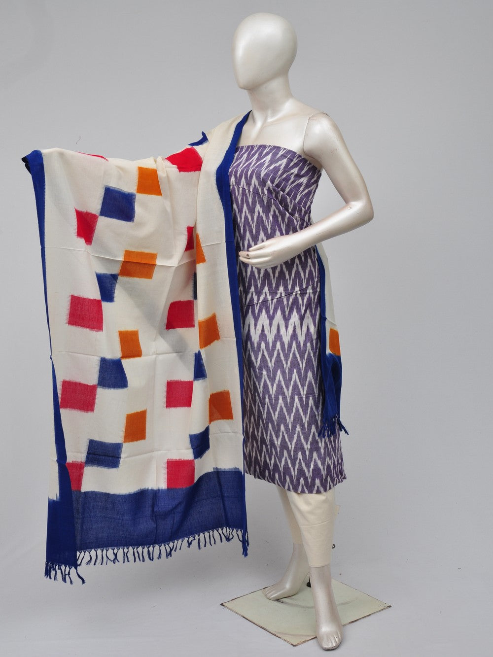 Double Ikkat Dress Material  [D70729437]