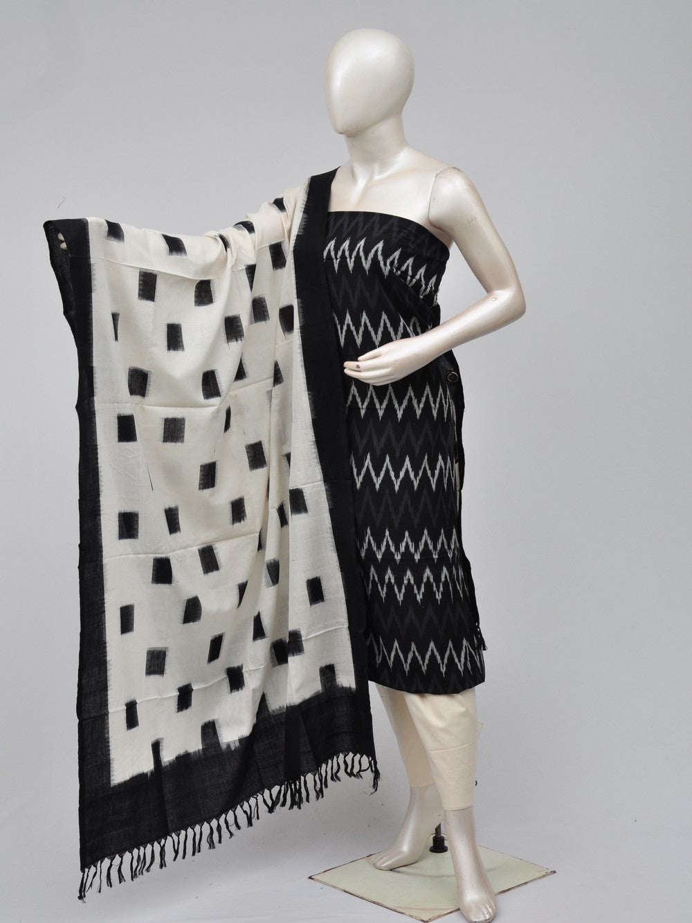 Double Ikkat Dress Material  [D70729439] - DressesForWomen.IN