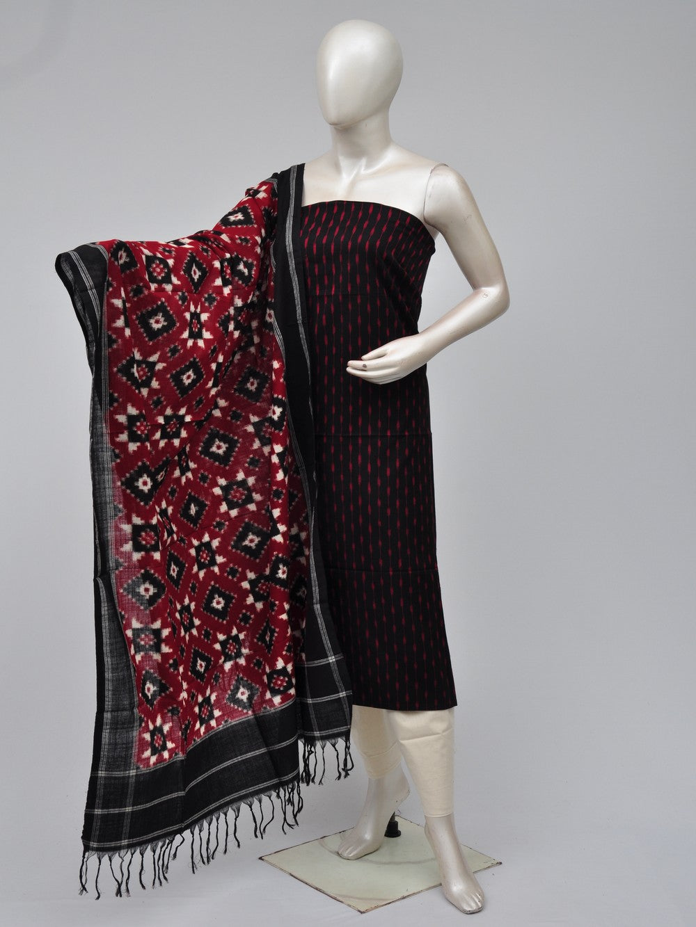 Pochampally Double Ikkat Designer Dress Material [D70729388] - DressesForWomen.IN