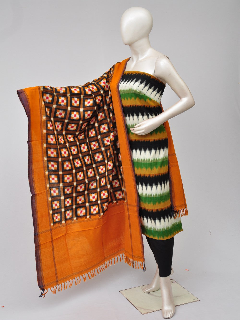 Double Ikkat Dress Material  [D70729446]