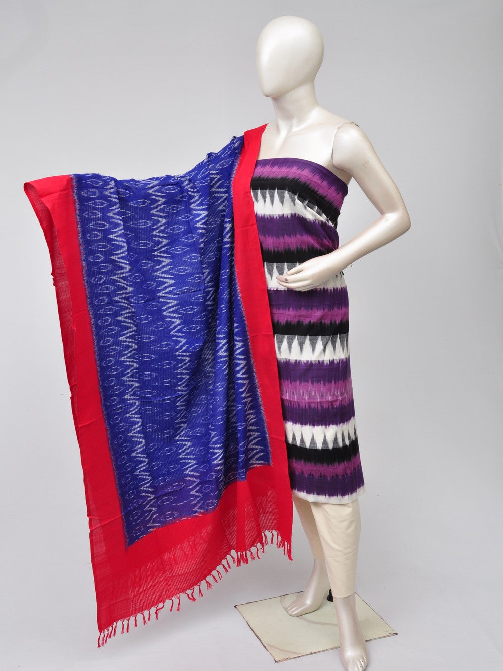 Double Ikkat Dress Material   [D70729467] - DressesForWomen.IN