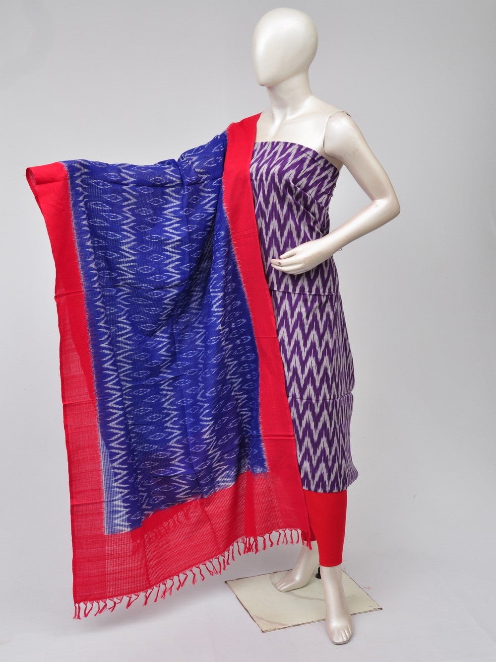 Double Ikkat Dress Material   [D70729487] - DressesForWomen.IN