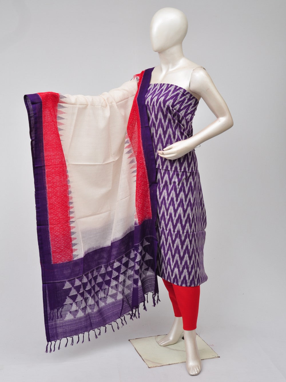 Double Ikkat Dress Material   [D70729488] - DressesForWomen.IN