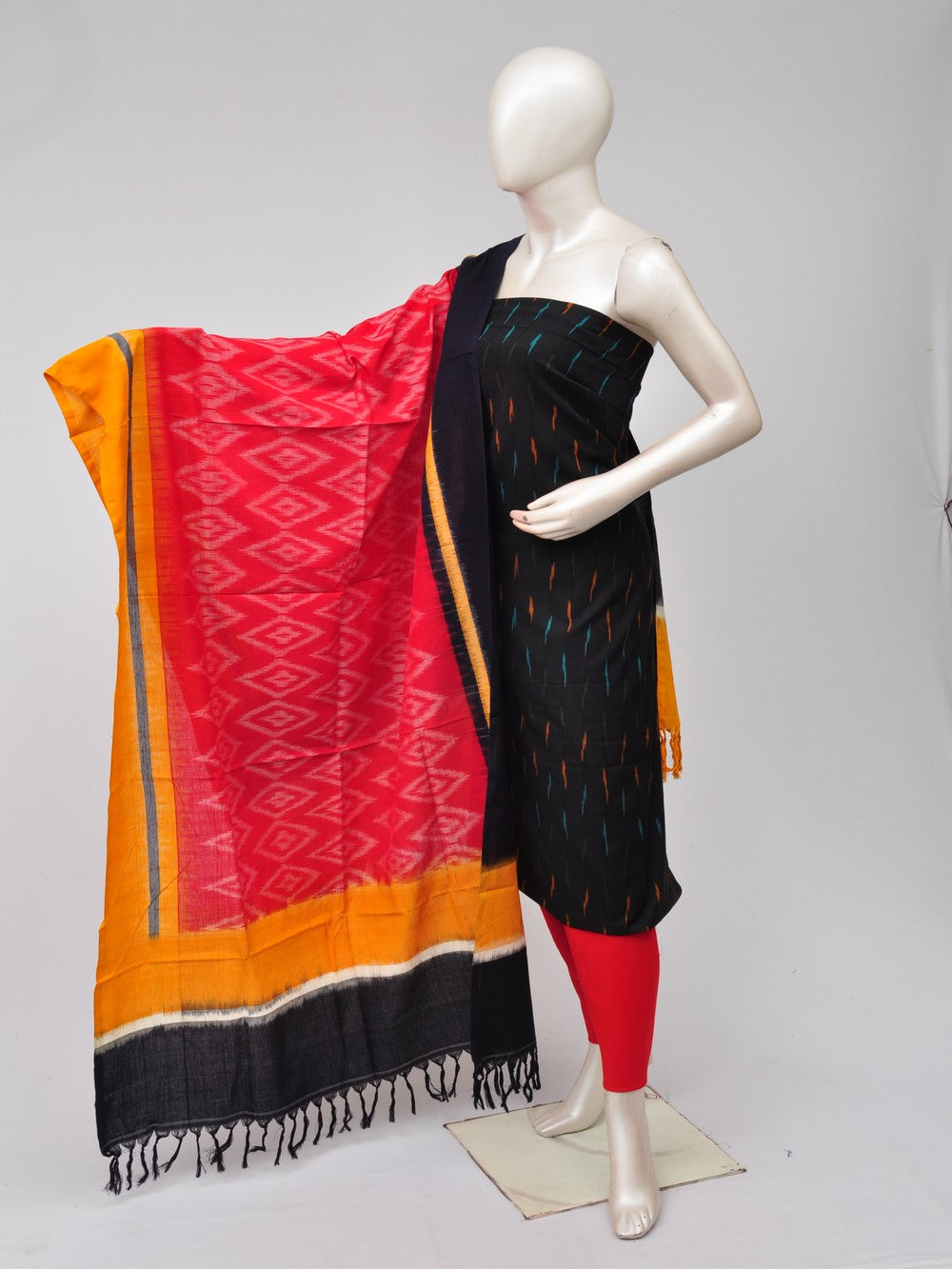 Double Ikkat Dress Material   [D70729489]