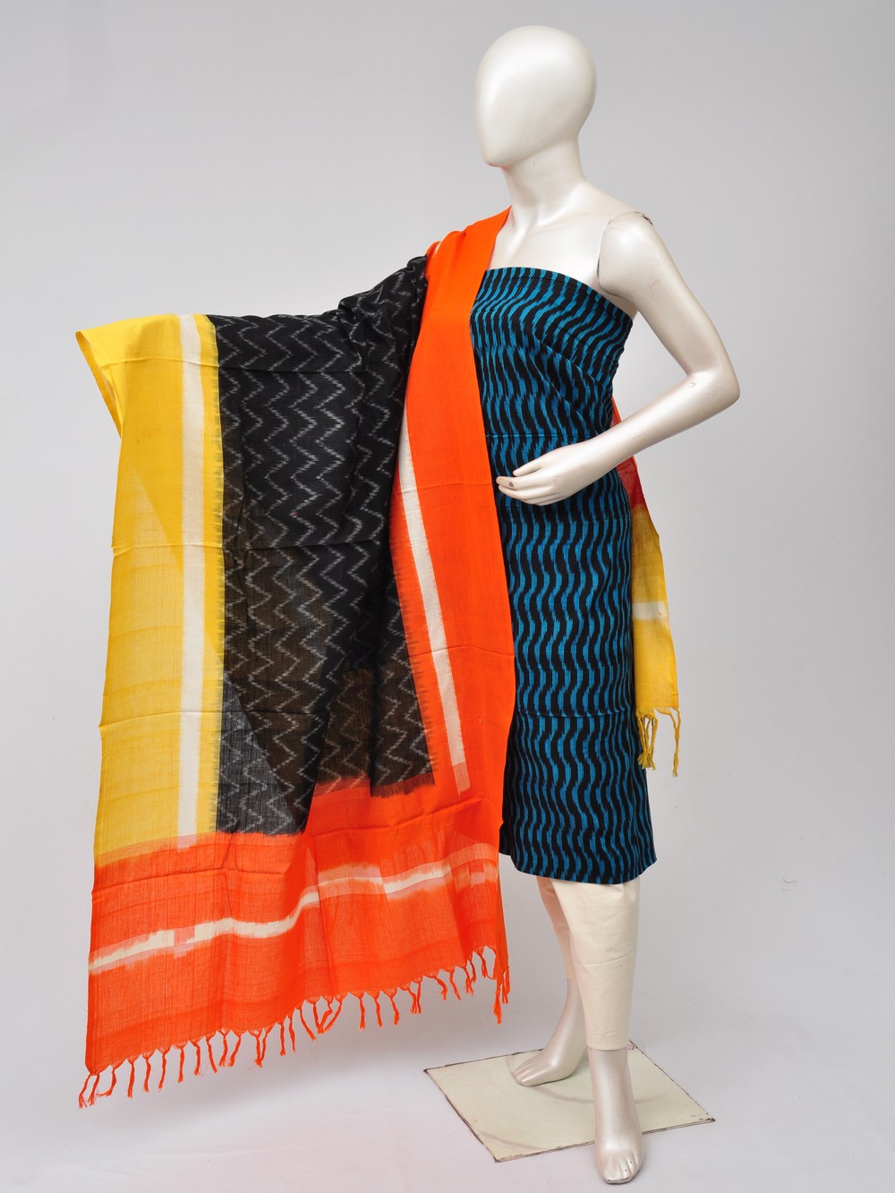 Double Ikkat Dress Material   [D70729508]