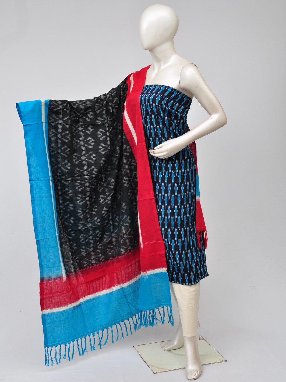 Double Ikkat Dress Material   [D70729512]