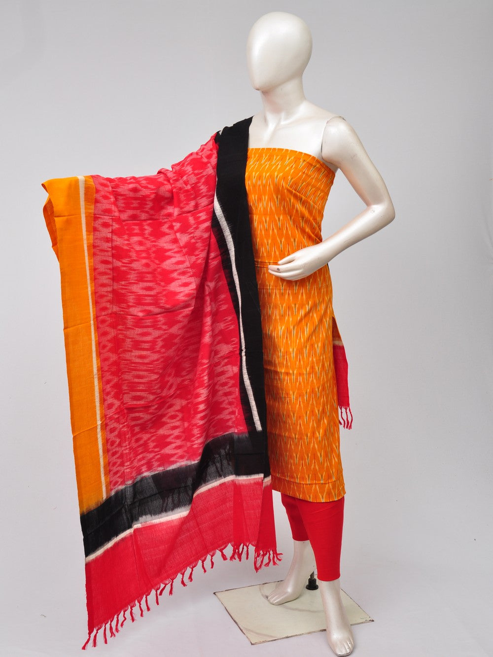 Double Ikkat Dress Material   [D70729524] - DressesForWomen.IN
