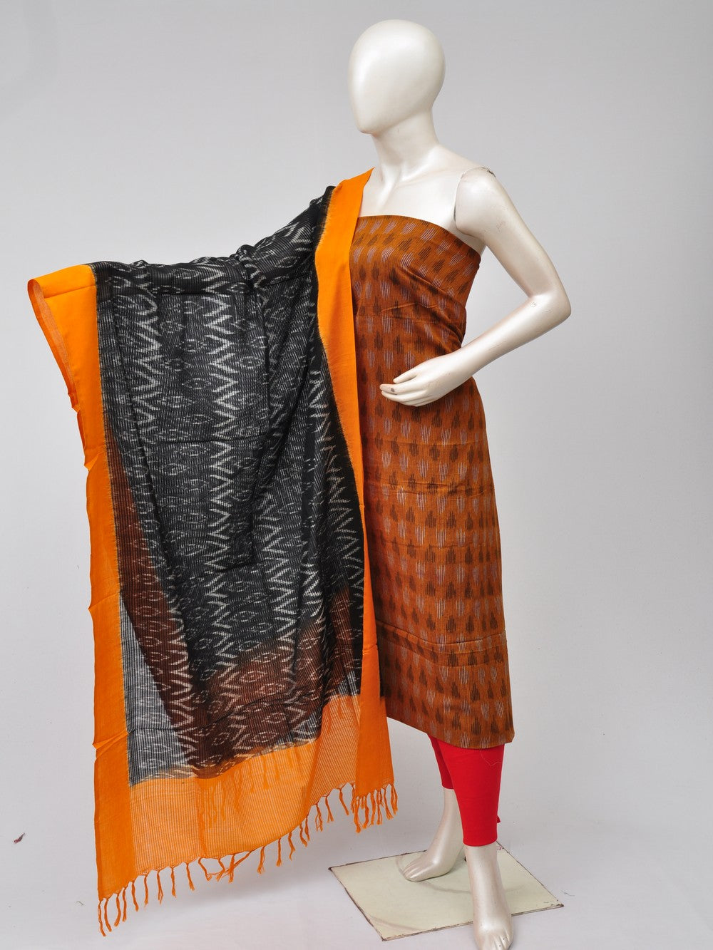 Double Ikkat Dress Material   [D70729526]