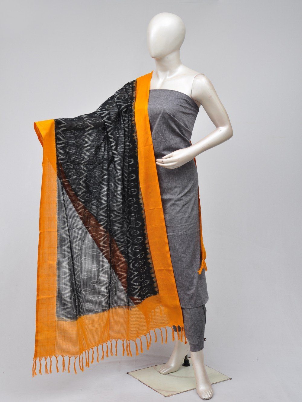 Double Ikkat Dupatta Dress Material   [D70718190]
