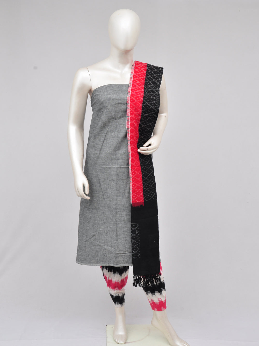 Pochampally Double Ikkat Designer Dress Material [D61205000]