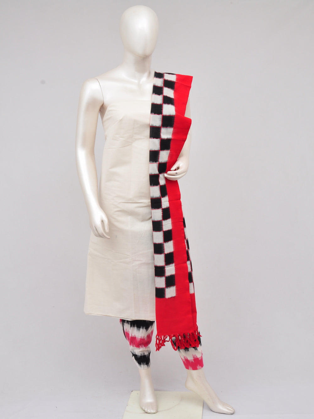 Pochampally Double Ikkat Designer Dress Material [D61205005]
