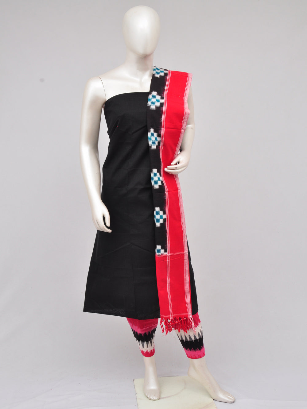 Pochampally Double Ikkat Designer Dress Material [D61205016]