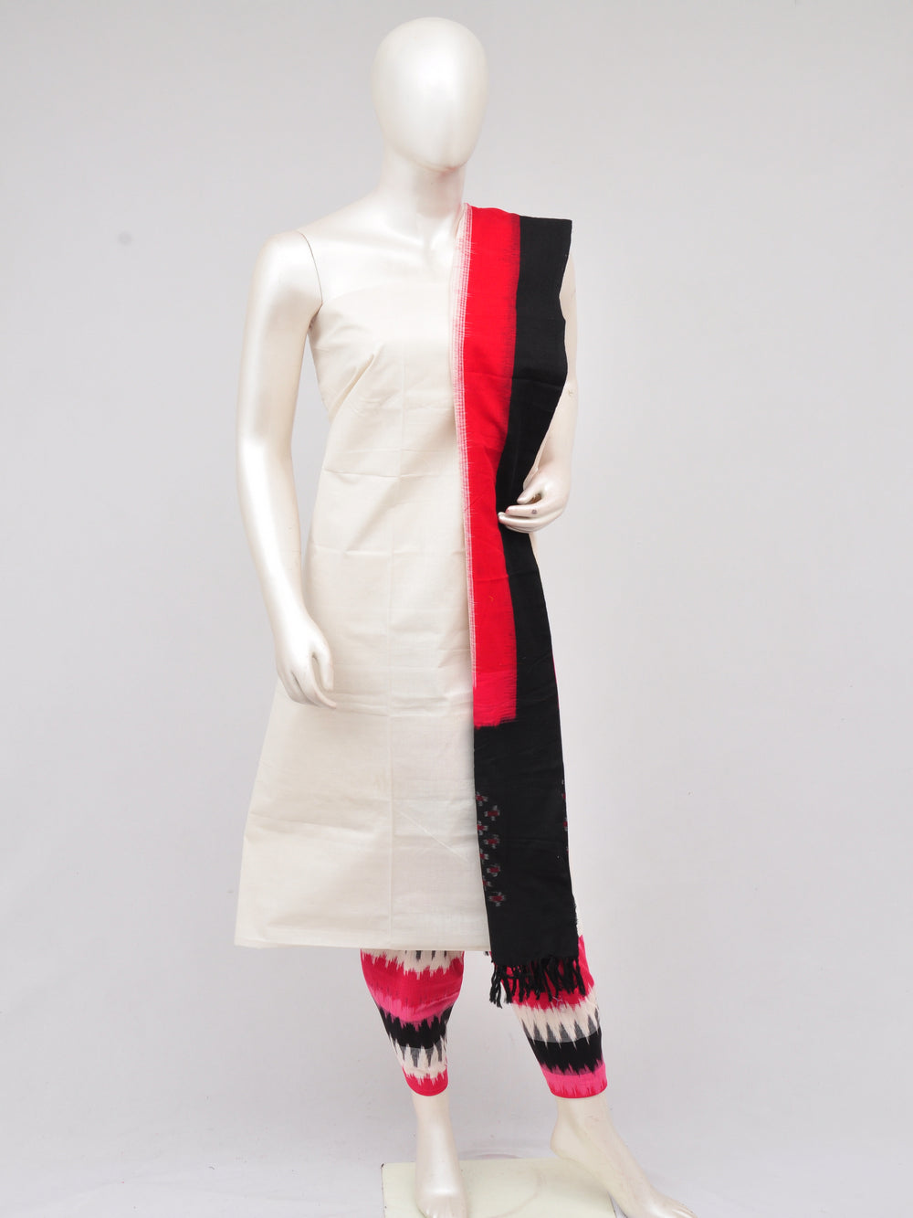Pochampally Double Ikkat Designer Dress Material [D61205018]
