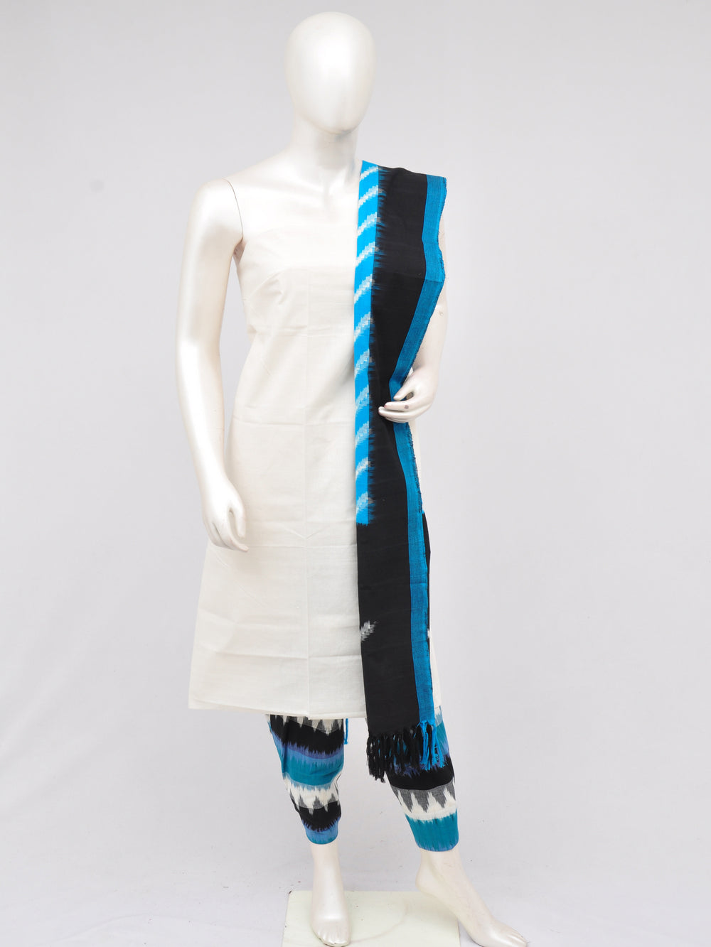 Pochampally Double Ikkat Designer Dress Material [D61205031]