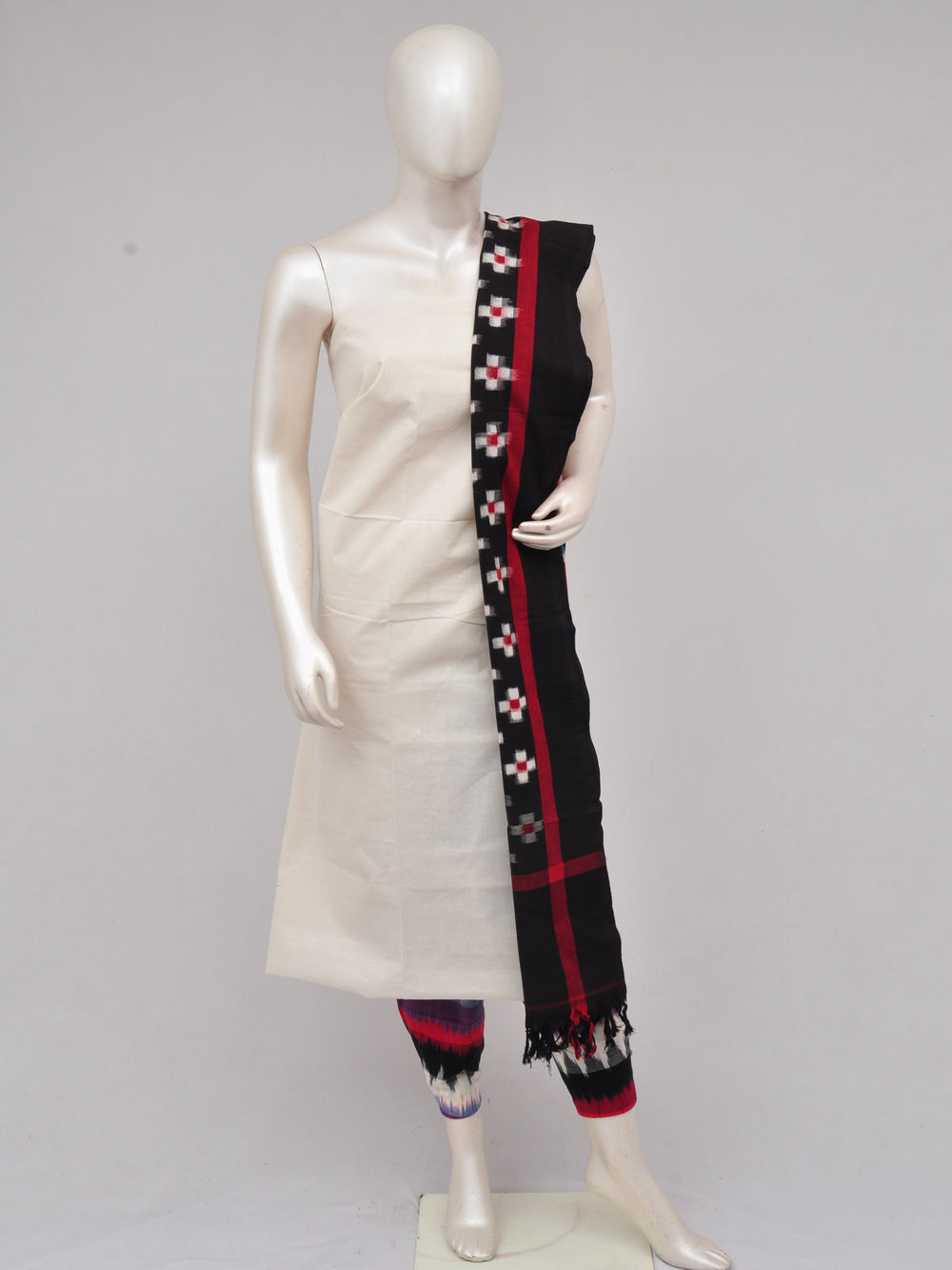 Pochampally Double Ikkat Designer Dress Material [D61205044]