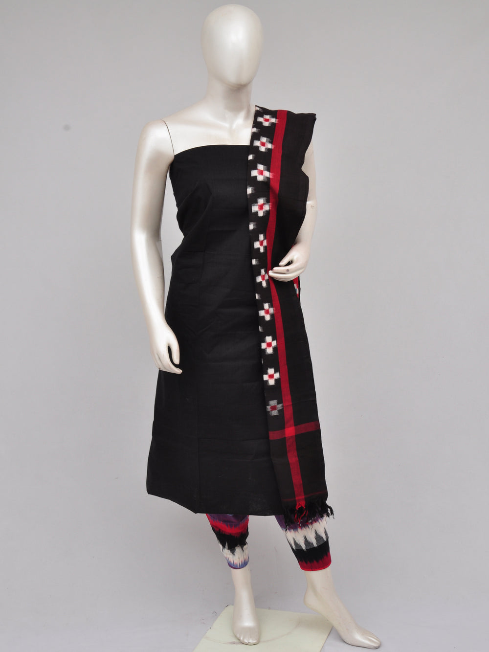 Pochampally Double Ikkat Designer Dress Material [D61205045]