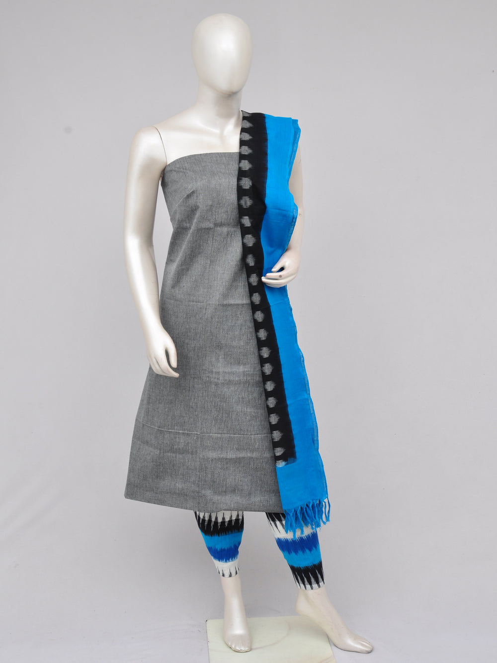 Pochampally Double Ikkat Designer Dress Material [D61209010]