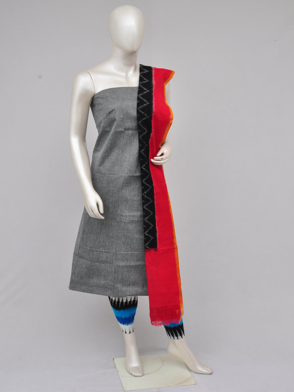 Pochampally Double Ikkat Designer Dress Material [D61209011]