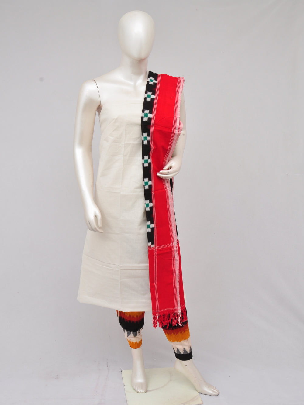 Pochampally Double Ikkat Designer Dress Material [D61209026]