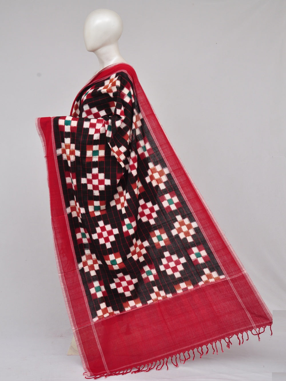 Pochampally Double Ikkat Designer Dress Material [D61209028]