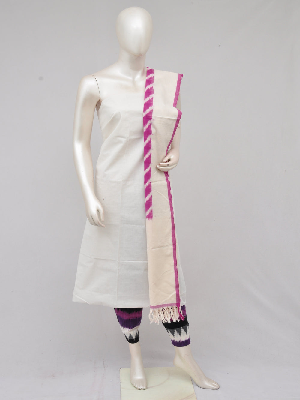 Pochampally Double Ikkat Designer Dress Material [D61209032]