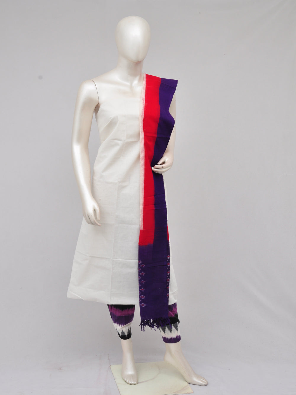 Pochampally Double Ikkat Designer Dress Material [D61209033]