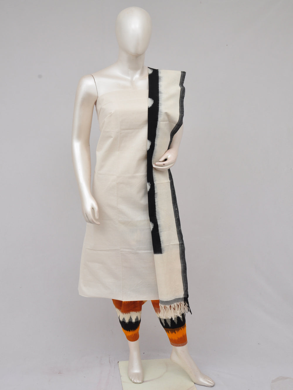 Pochampally Double Ikkat Designer Dress Material [D61209038]