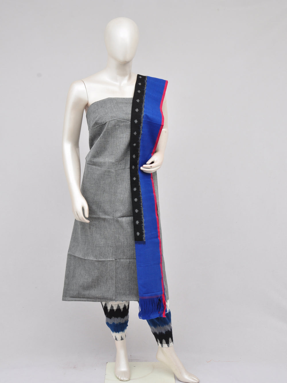 Pochampally Double Ikkat Designer Dress Material [D61209042]