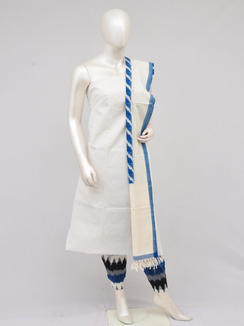 Pochampally Double Ikkat Designer Dress Material [D61209043]