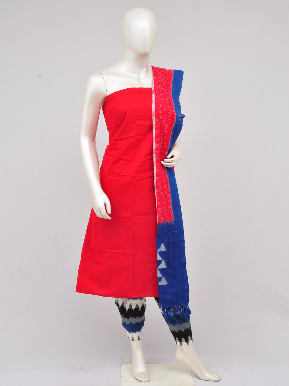 Pochampally Double Ikkat Designer Dress Material [D61209045]