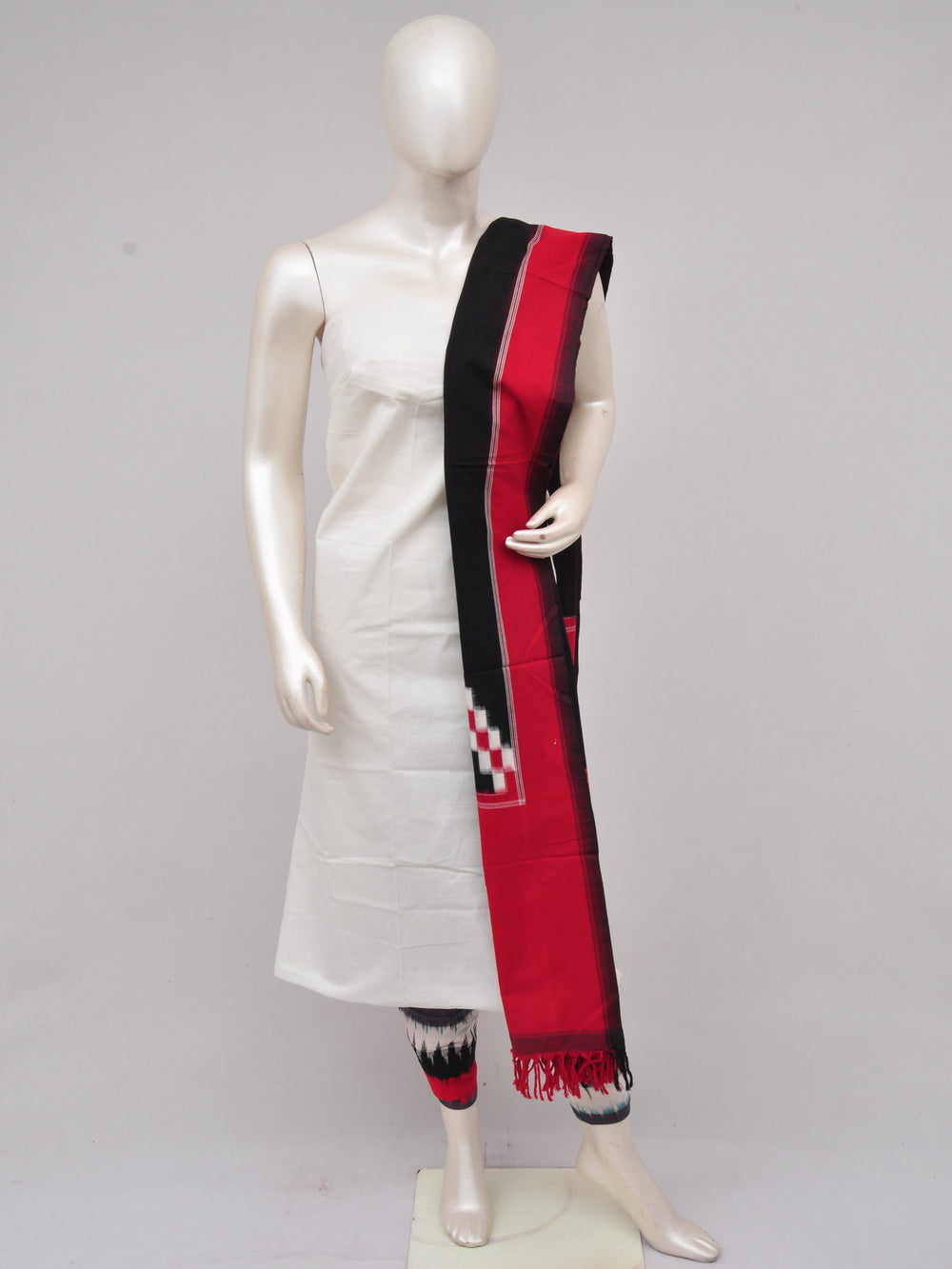 Pochampally Double Ikkat Designer Dress Material [D61209049]