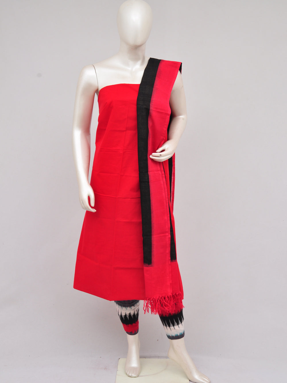 Pochampally Double Ikkat Designer Dress Material [D61209055]