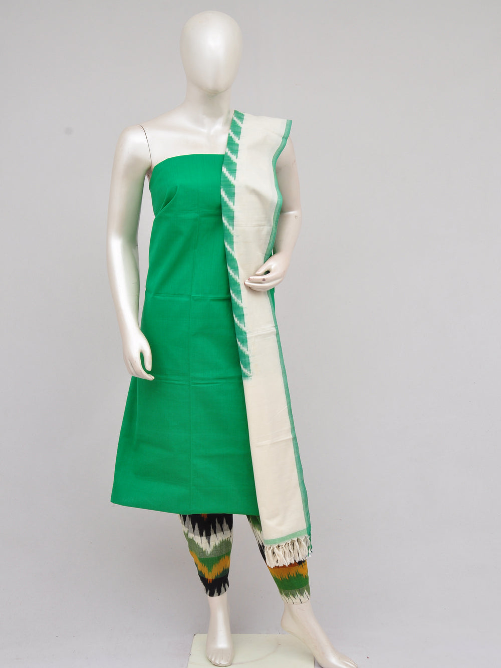 Pochampally Double Ikkat Designer Dress Material [D61209057]