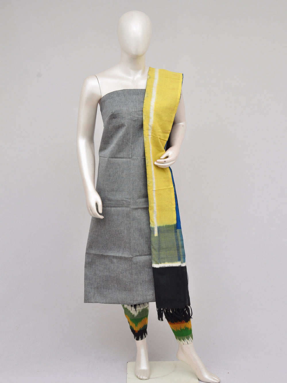 Pochampally Double Ikkat Designer Dress Material [D61209058]