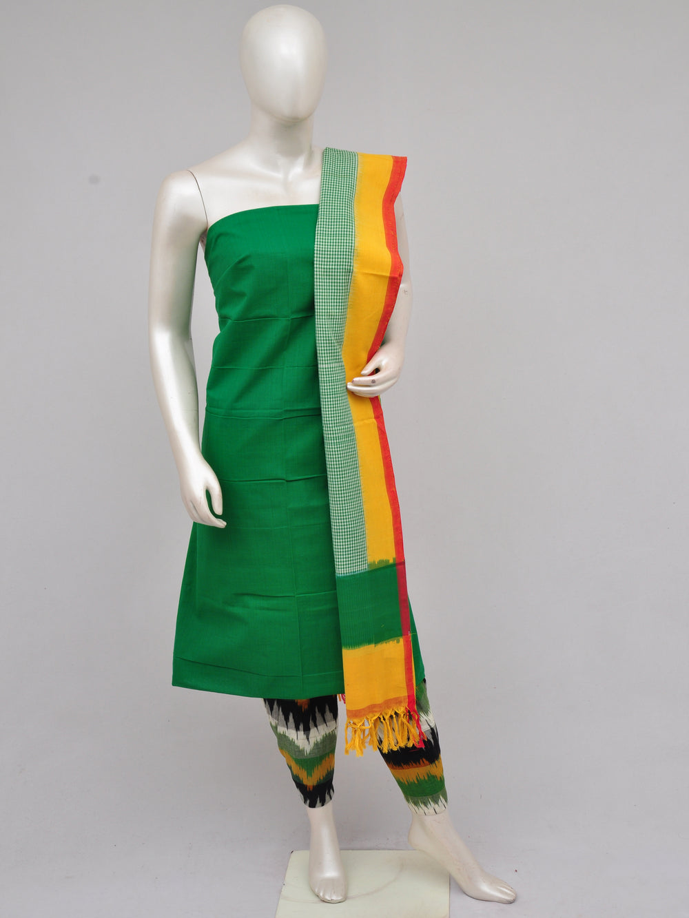 Pochampally Double Ikkat Designer Dress Material [D61209059]