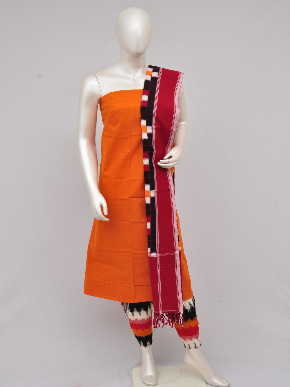 Pochampally Double Ikkat Designer Dress Material [D61209064]