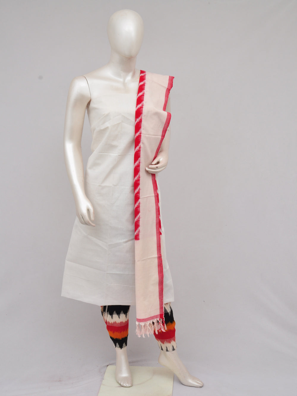 Pochampally Double Ikkat Designer Dress Material [D61209069]