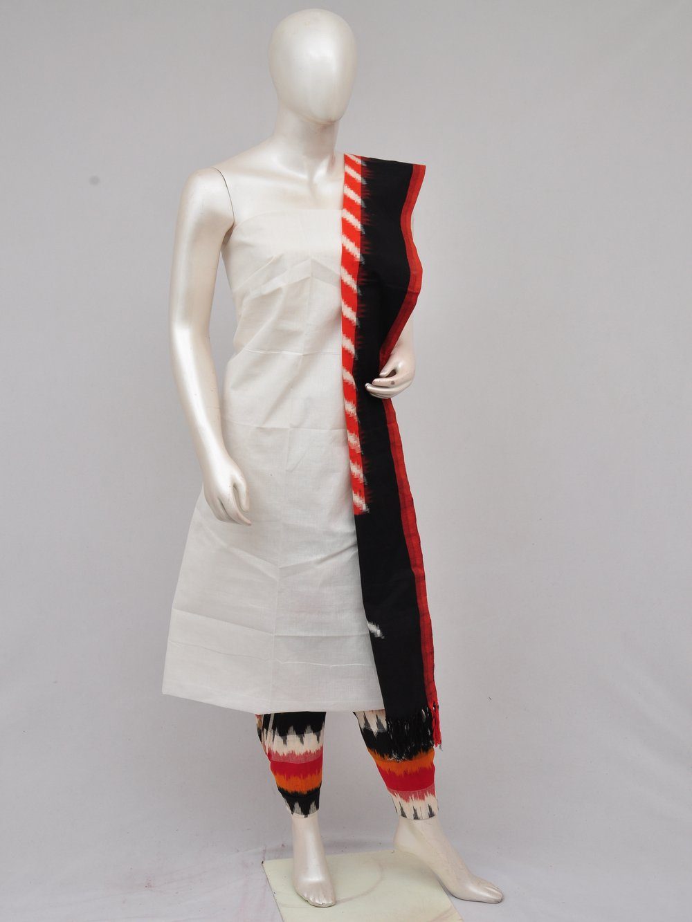 Pochampally Double Ikkat Designer Dress Material [D61209070]