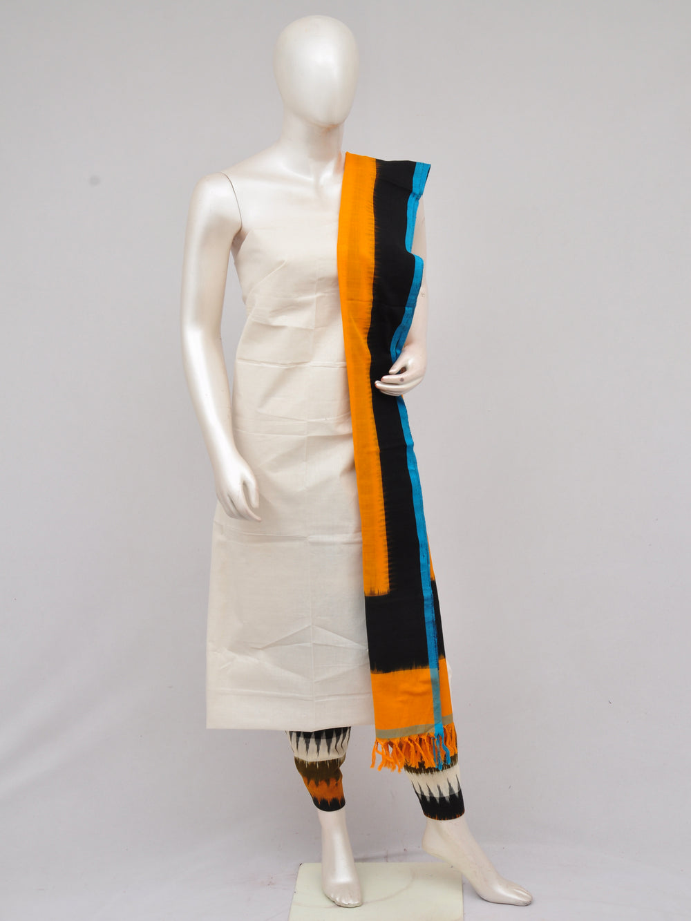 Pochampally Double Ikkat Designer Dress Material [D61209072]