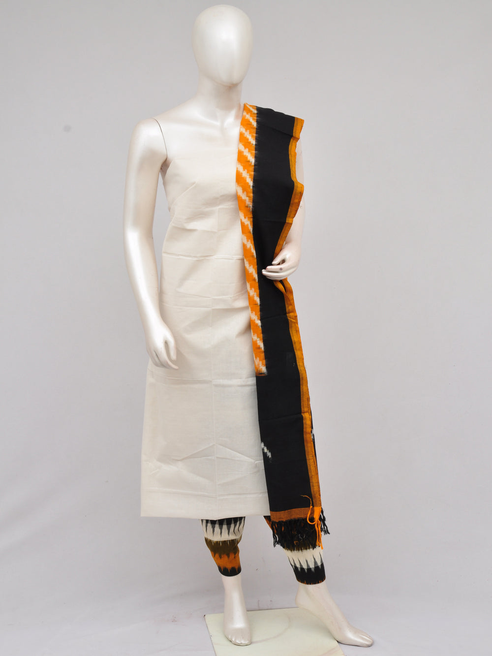 Pochampally Double Ikkat Designer Dress Material [D61209073]