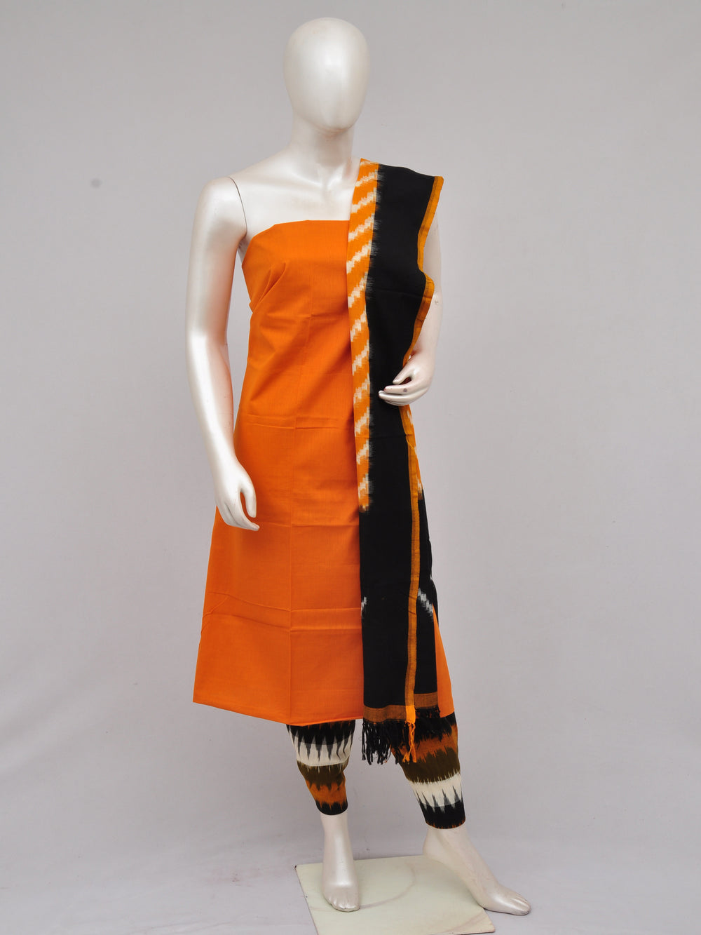 Pochampally Double Ikkat Designer Dress Material [D61209074]