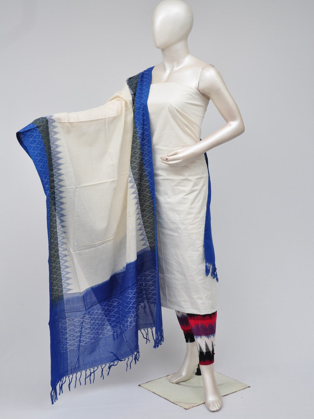 Pochampally Double Ikkat Designer Dress Material [D70722261]