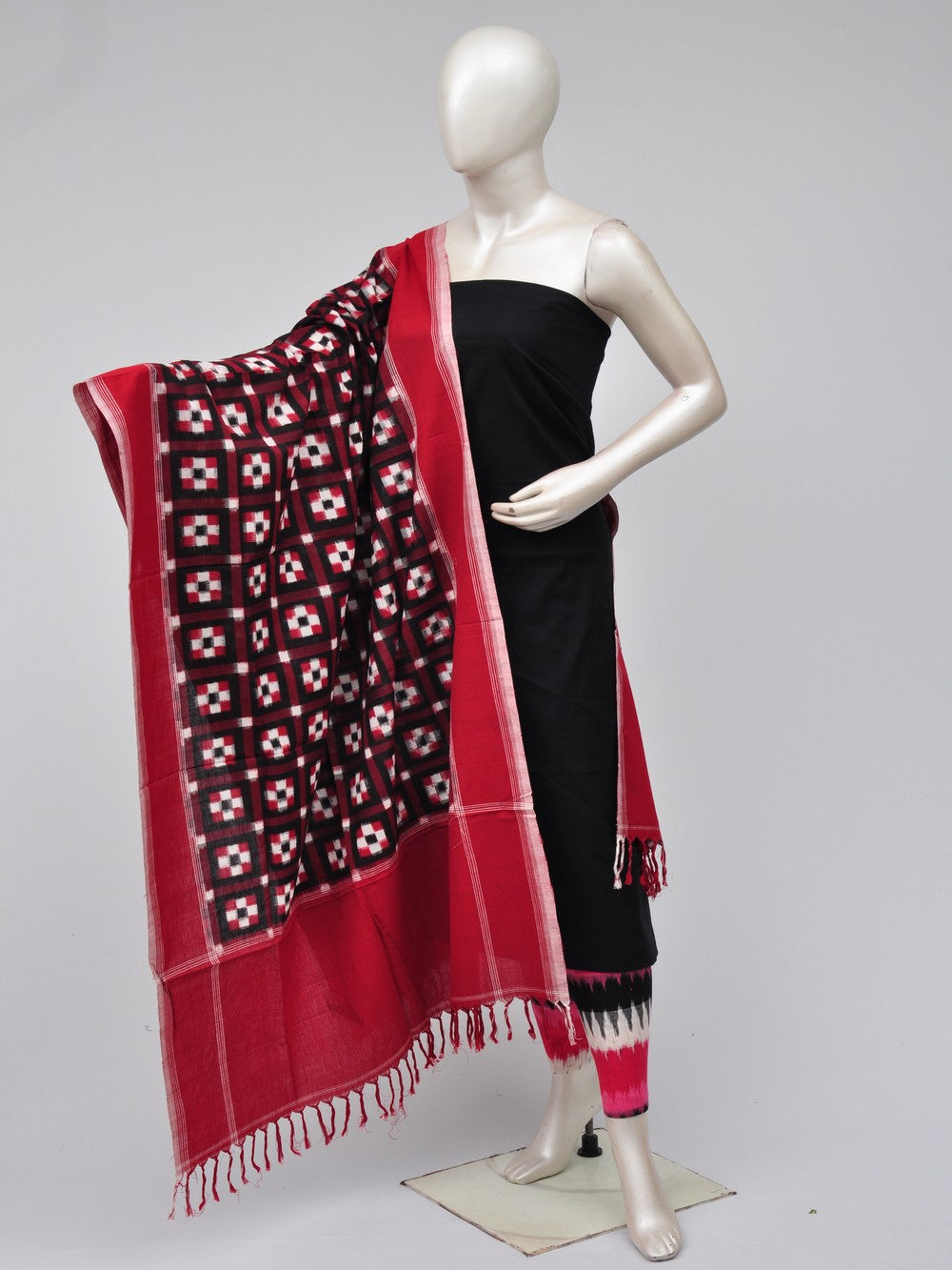 Pochampally Double Ikkat Designer Dress Material [D70722272]